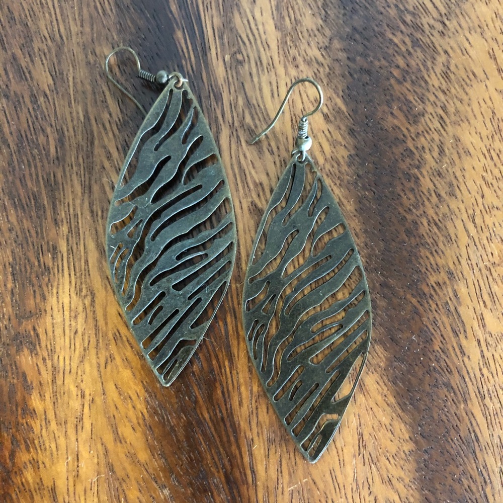 Bronze Zebra Earrings